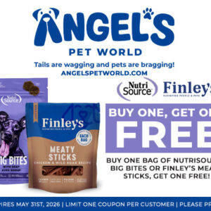 Nutrisource Big Bites or Finley’s Meaty Sticks